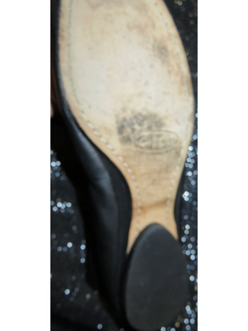 Joan & David Circa Comfort 365 Black Leather Tassel Embellished Ballet Flats 6 - Picture 5 of 6